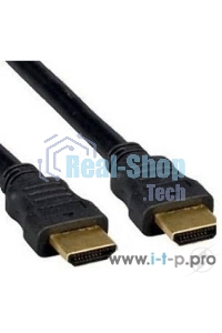Кабель Cablexpert HDMI CC-HDMI4F-6, 19M/19M, v2.0, медь, позол.разъемы, экран, плоский кабель, 1.8м, черный, пакет