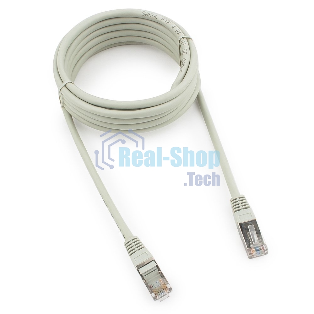 Патч-корд FTP Cablexpert cat.5e, 3м, литой, многожильный серый