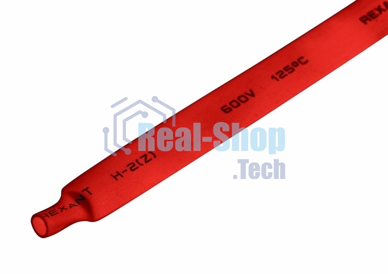 Термоусаживаемая трубка Rexant 8,0/4,0 мм, красная, упаковка 50 шт. по 1 м
