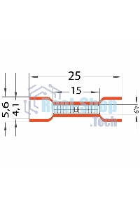 Соединительная гильза изолированная Rexant L-26 мм 0.5-1.5 мм² (ГСИ 1.5/ГСИ 0,5-1,5) красная