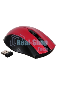 Мышь беспроводная Acer OMR032 черный/красный, 1600 dpi, радиоканал, USB, кнопки - 4