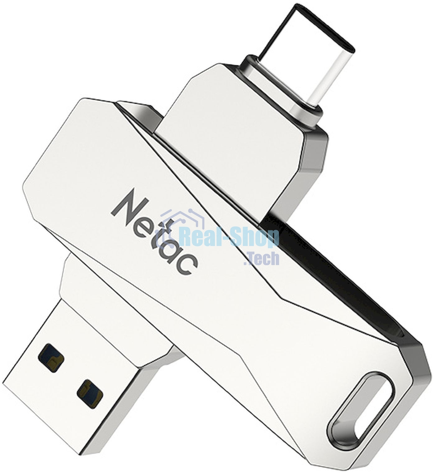 Флешка USB Netac U782C NT03U782C-128G-30PN dual USB 3.0+TypeC 128Gb, retail version