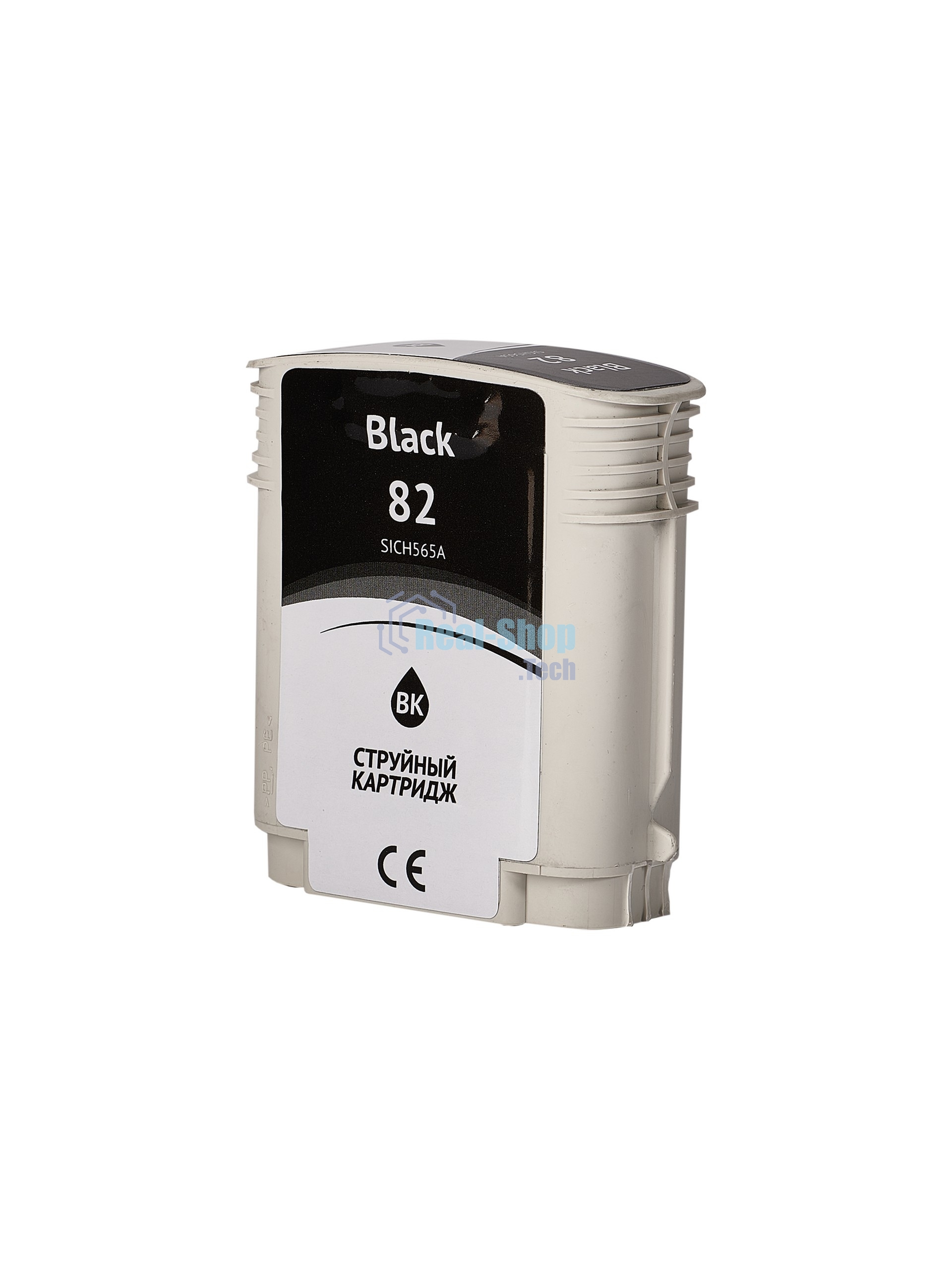 Картридж струйный Sakura CH565A (№82 Black) для HP, черный, 72 мл., 3200 к.