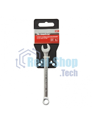 Ключ комбинированный Matrix, 8 мм, CrV, матовый хром