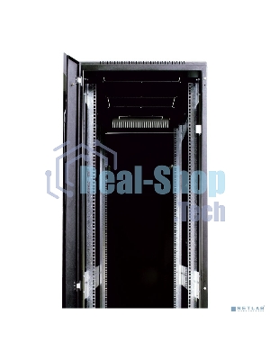 Шкаф телекоммуникационный напольный 42U (600x1000) дверь перф. 2шт, черный