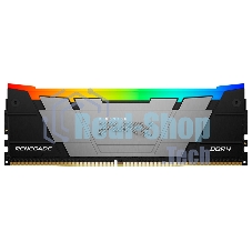 Оперативная память Kingston Fury Renegade, DDR4, 8Gb (1x8GB), 3200MHz, CL16, DIMM, с радиатором, серебристый, RGB, черный