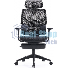 Кресло офисное Cactus CS-CHR-MC01-GYBK серый, сиденье черный, с подголов.