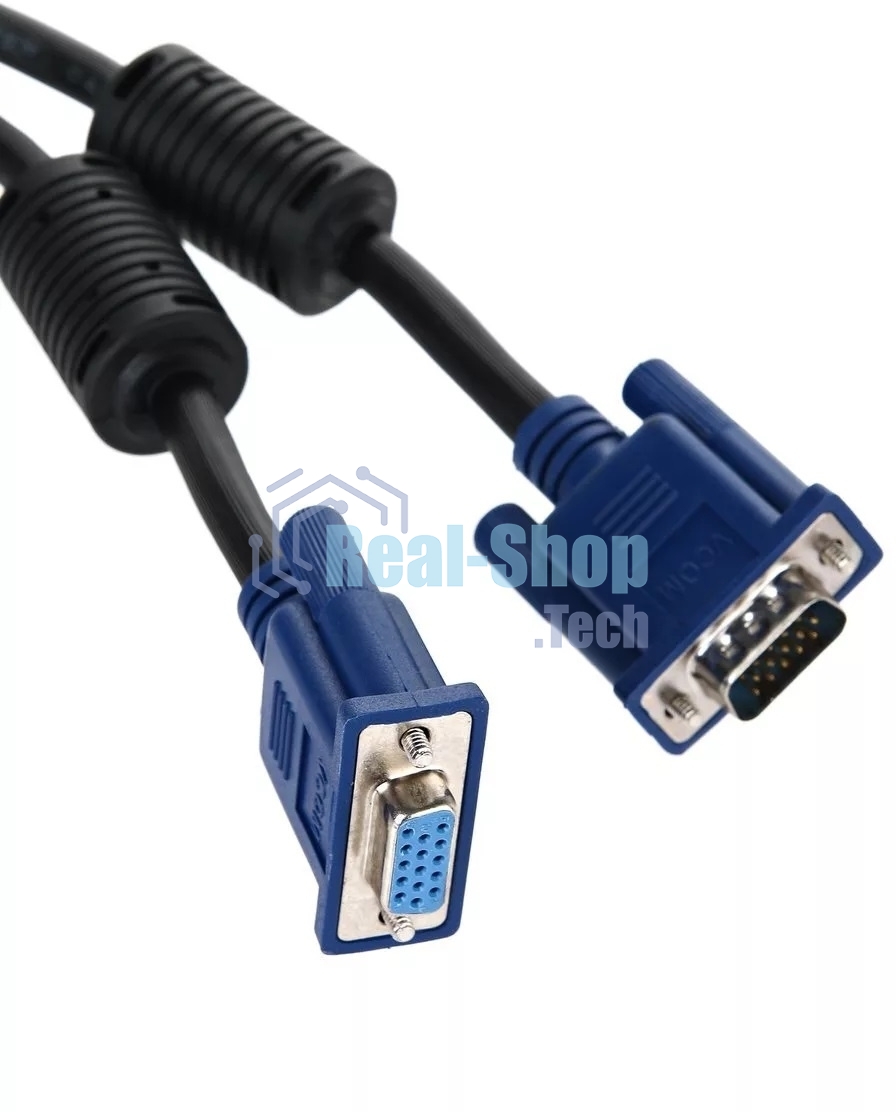 Кабель-удлинитель видео Premier 5-960EXT VGA (m)/VGA (f) 3м. феррит.кольца черный (5-960EXT 3.0)