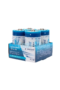 Батарейки щелочные/алкалиновые Gembird Gb-LR20-4B, тип D(LR20), 4шт, коробка