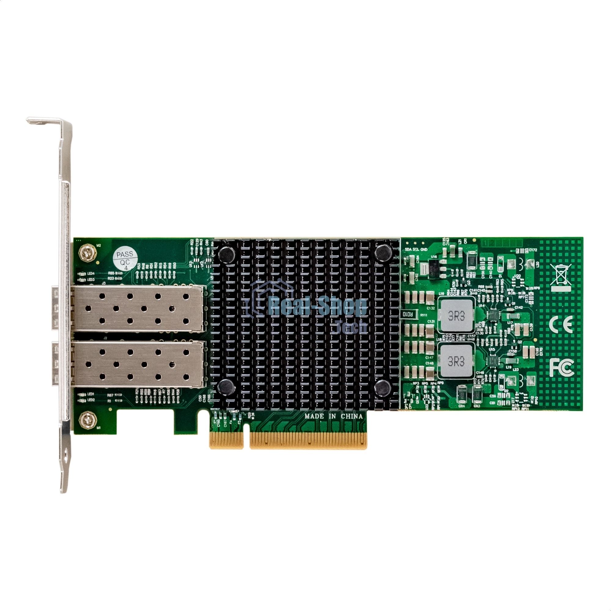 Сетевой адаптер ExeGate EXE-MCX3-2SFP+ (PCI-E x8 v.3, порты 2x SFP+, Dual 10Gb/s, Server NIC Chipset Mellanox ConnectX-3)