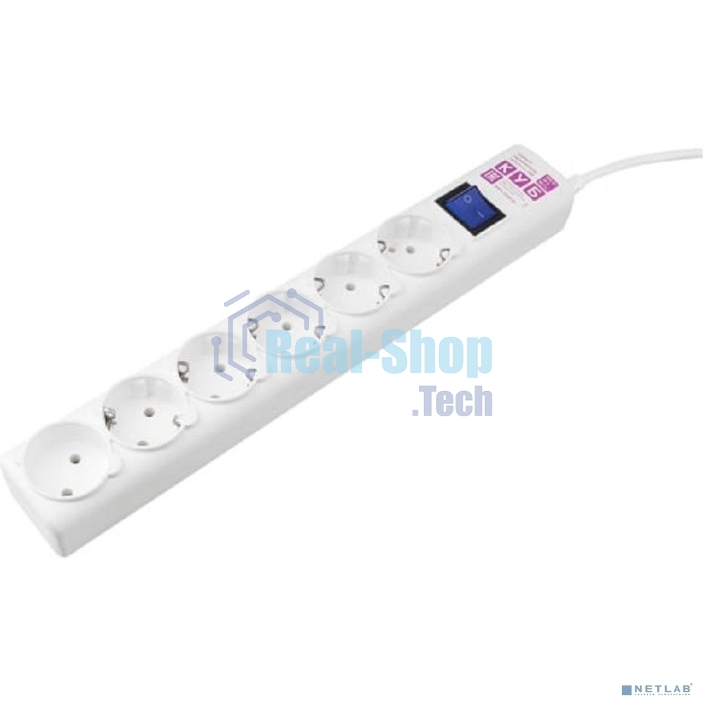 Сетевой фильтр Power Cube PC 3 м 6розеток, белый, 16А, SPG6-A1