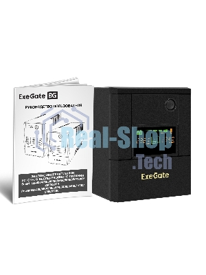Источник бесперебойного питания ExeGate Smart LB-2200.LCD.AVR.4SH (2200VA/1300W, цветной LCD, AVR, 4*Schuko, батарея 12V 9Ah - 2 шт., металлический корпус, Black)