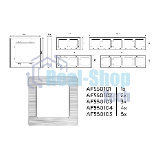 Рамка ALFA Platos (Серебро Металл шлифованный) 2-ая AF550102