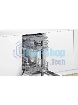 Встраиваемая посудомоечная машина Bosch SPV4HMX10E, серебристый, 44.8 см, 10 компл., 44 дБ, класс A++