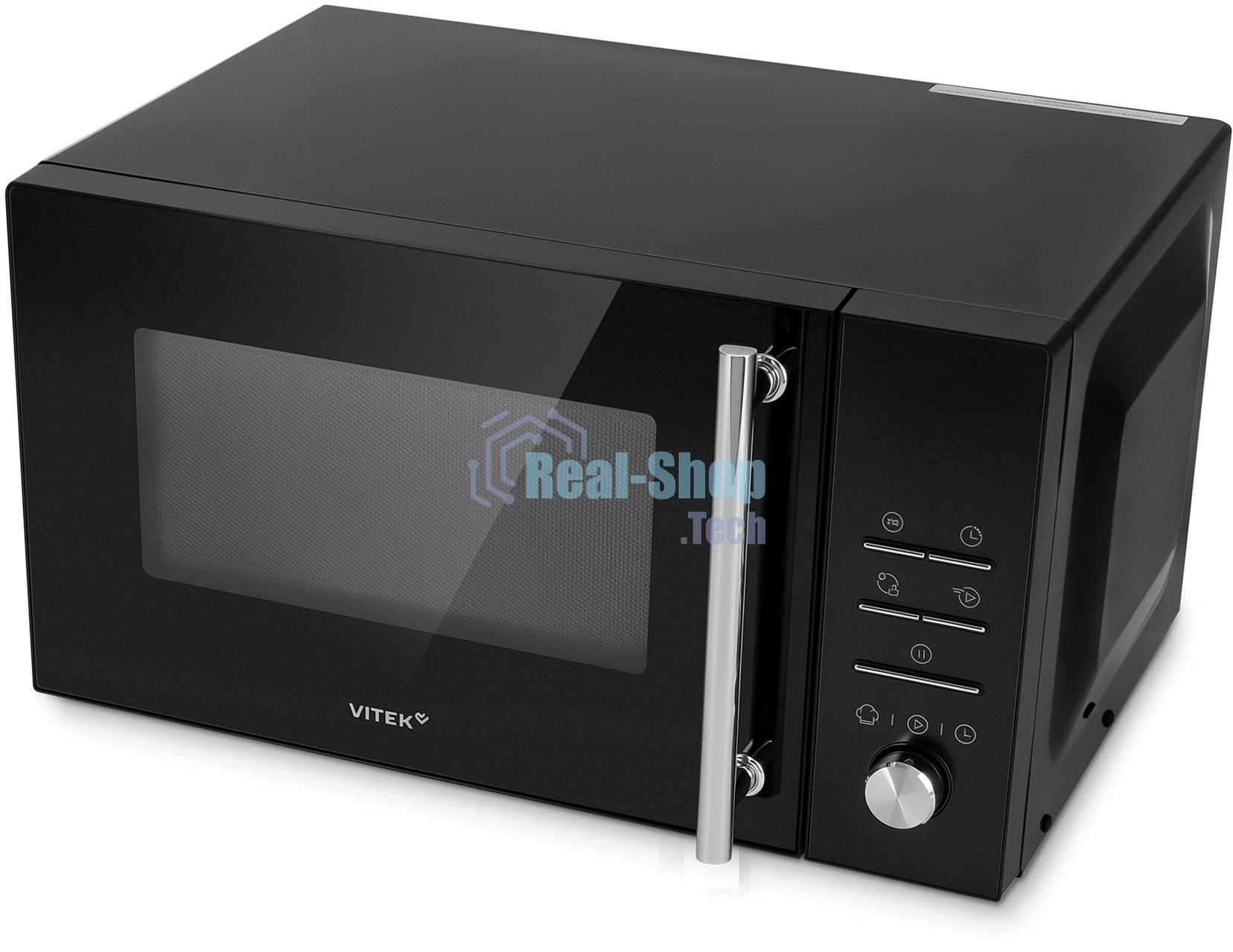 Микроволновая печь Vitek VT-MW1323 черный, 23 л, 900 Вт, переключатели - кнопки, поворотный механизм