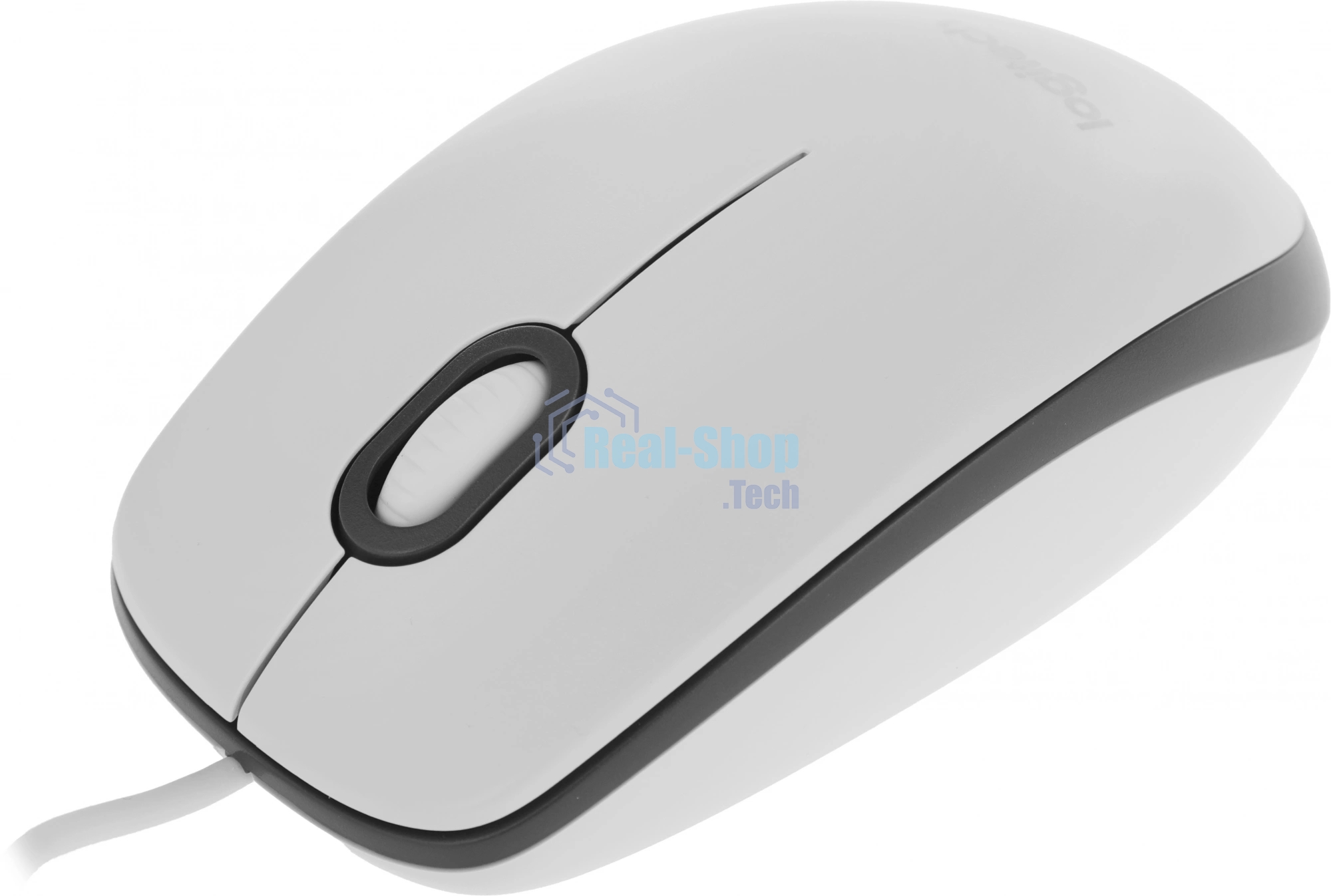 Мышь проводная Logitech M100 белый, 1000 dpi, USB, кнопки - 3