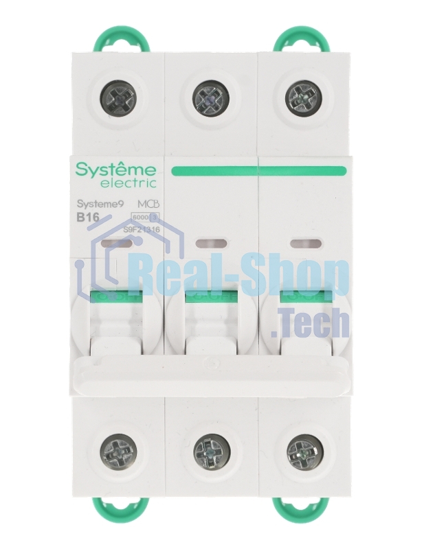 Выключатель автоматический Systeme9 B 16A 3П 6kA 400В (кратно 1)