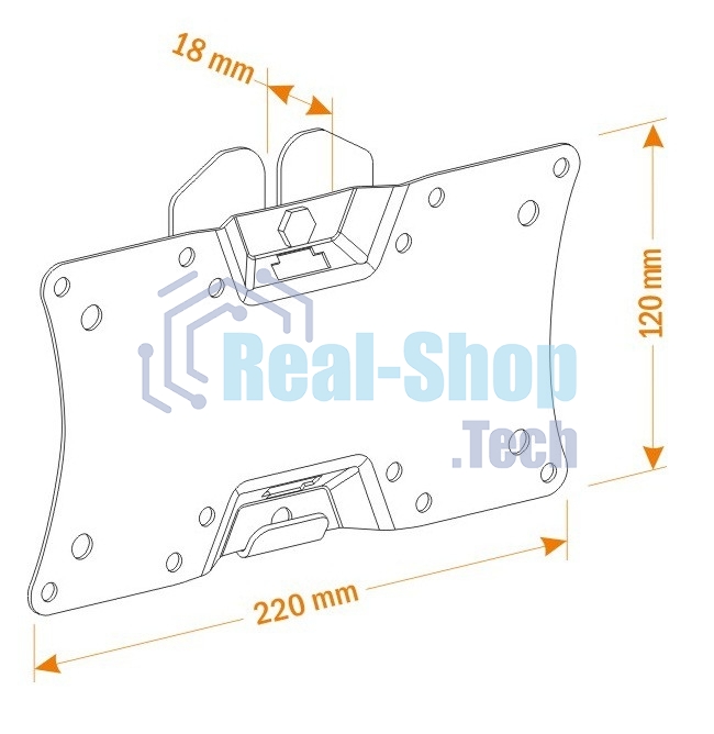 Кронштейн для телевизора Holder LCDS-5060 черный глянец 19