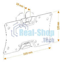 Кронштейн для телевизора Holder LCDS-5060 черный глянец 19