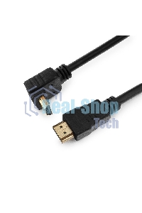 Кабель Cablexpert HDMI CC-HDMI490-10, 19M/19M, v2.0, медь, позол.разъемы, экран, угловой, 3м, черный, пакет