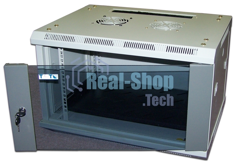 Шкаф настенный 2, 18U 600x450, стеклянная дверь