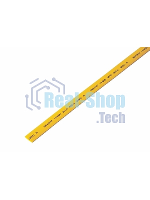 Термоусаживаемая трубка Rexant 8,0/4,0 мм, желтая, упаковка 50 шт. по 1 м