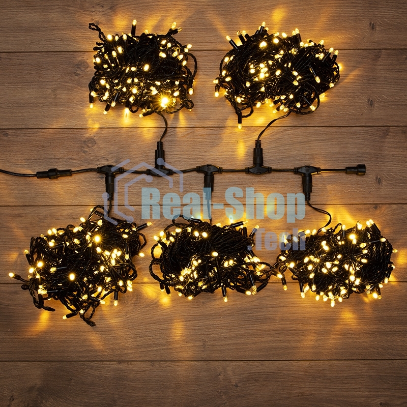 Гирлянда Neon-night LED ClipLight 24V, 5 нитей по 20 метров, цвет диодов теплый белый