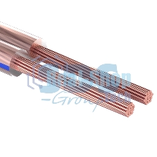 Кабель акустический Rexant 2х0,50 мм², прозрачный BLUELINE, мини-бухта 5 м