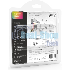 Лента светодиодная Basic Gauss 12V 10W/m 700lm/m RGb IP20 LED 5m 1/100