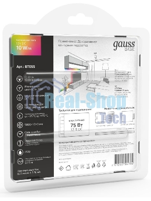 Лента светодиодная Basic Gauss 12V 10W/m 700lm/m RGb IP20 LED 5m 1/100