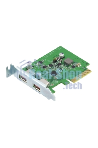 Карта расширения QNAP QXP-10G2U3A USB Dual Port Adapter, 2 x 10Gb/s USB 3.2 Gen 2, PCIe Gen3 x2