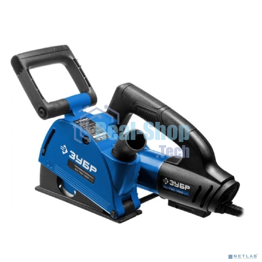 Штроборез Зубр ЗШ-П30-1400 ПСТглуб. паза 30 мм, 125 мм, подключ. пылесоса, плавн пуск, 1400 Вт