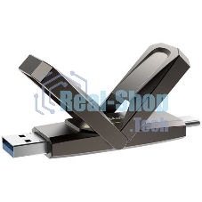 Флешка USB Netac US5 1Tb USB 3.2+TypeC Solid State Flash, up to 550MB/500Mb/s