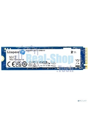 Накопитель SSD Kingston NV3, 2000Gb, M.2 2280, PCIe 4.0 x4, NVMe, R/W 6000/5000