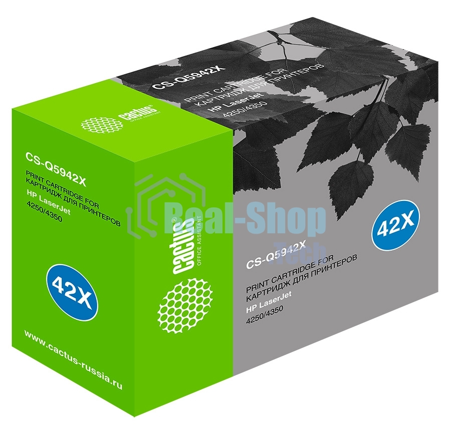 Картридж лазерный Cactus CS-Q5942X черный (20000 стр.) для HP 4250/4350