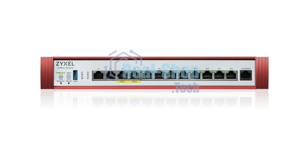Межсетевой экран Zyxel USG FLEX 500H, Rack, 2xRJ-45: 1/2.5G (LAN/WAN), 2xRJ-45: 1/2.5G PoE+ (LAN/WAN), 8xRJ-45: 1G (LAN/WAN), 1xUSB3.0 **