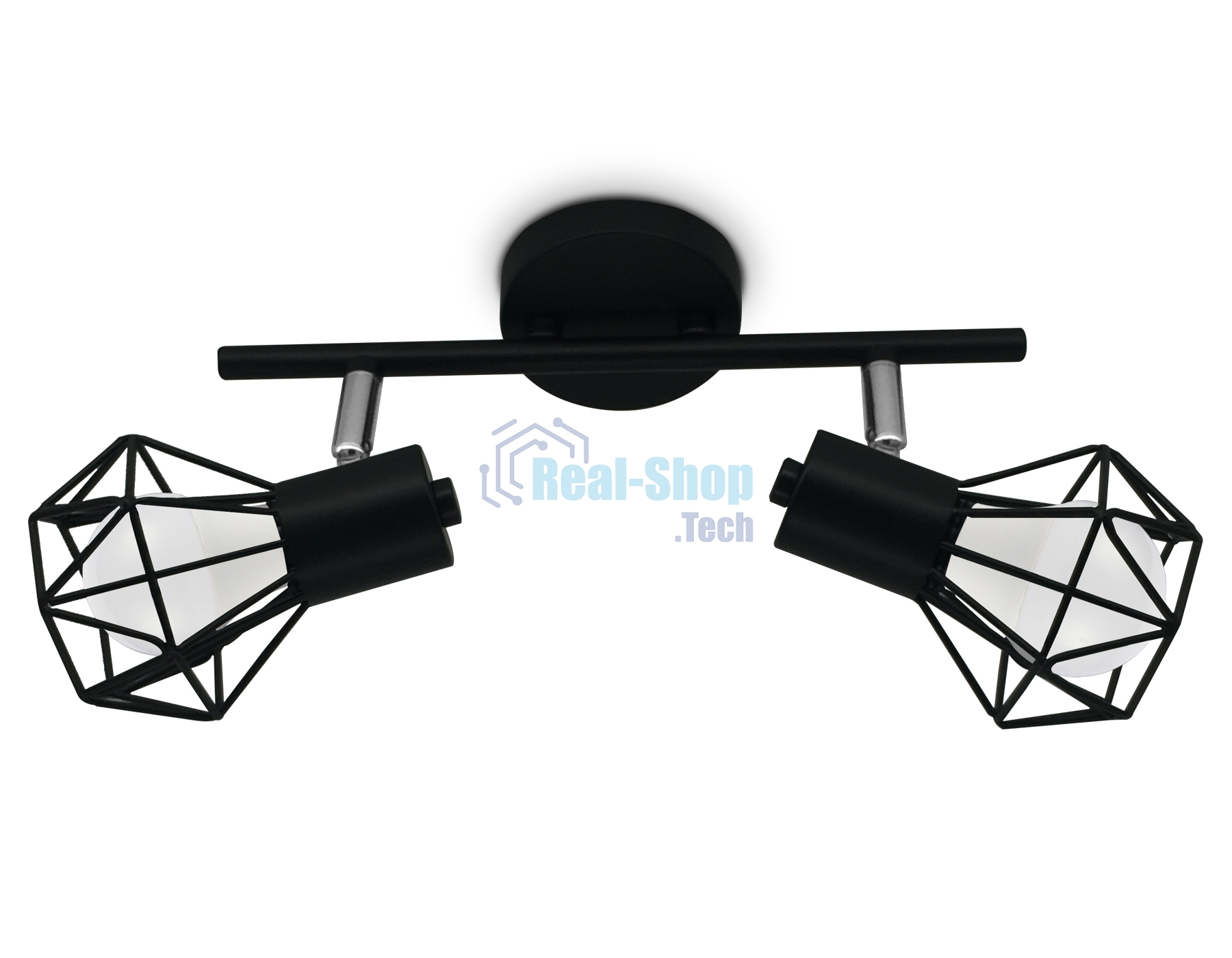 Светильник Ambrella light TR8621/2 BK/CH черный/хром E27*2 max 40W 260*91*175
