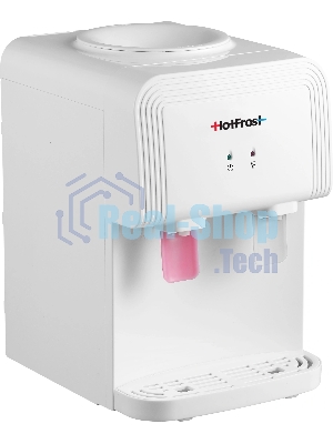Кулер для воды Hotfrost D70F, верхняя загрузка, нагрев 90 °С, без охлаждения, белый