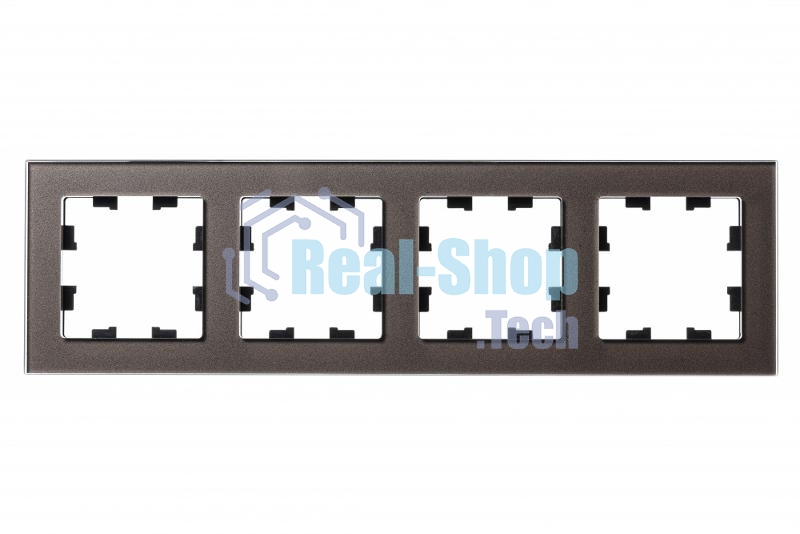 Рамка 4-м AtlasDesign Nature стекло мокко SchE ATN320604