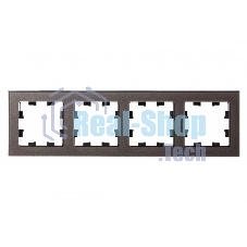 Рамка 4-м AtlasDesign Nature стекло мокко SchE ATN320604
