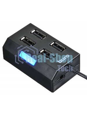Разветвитель USB 2.0 Buro BU-HUB4-U2.0 4порт. черный