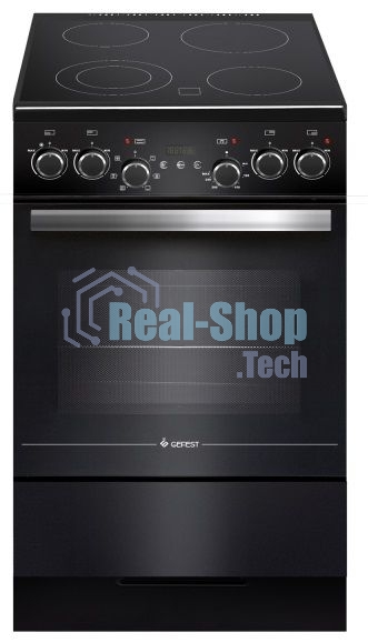 Плита электрическая Gefest ЭП Н Д 5560-03 0057 черный, конфорок 4 электрических, духовка 55 л, 50 см x 85 см x 58.5 см