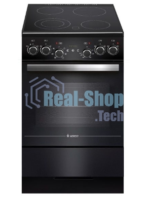 Плита электрическая Gefest ЭП Н Д 5560-03 0057 черный, конфорок 4 электрических, духовка 55 л, 50 см x 85 см x 58.5 см