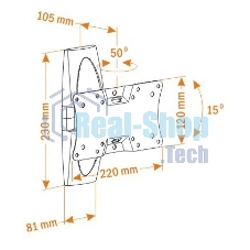 Кронштейн для телевизора Holder LCDS-5062 черный глянец 19
