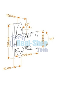 Кронштейн для телевизора Holder LCDS-5062 черный глянец 19