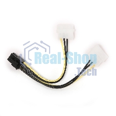Кабель Gembird Разветвитель питания, 2xMolex->PCI-E 6pin, для подкл. в/к к б/п CC-PSU-6