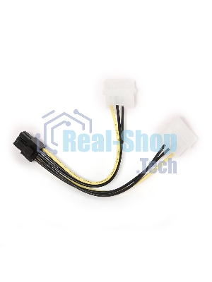 Кабель Gembird Разветвитель питания, 2xMolex->PCI-E 6pin, для подкл. в/к к б/п CC-PSU-6
