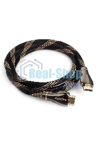 Кабель Cablexpert HDMI CCP-HDMI8К-1.5M, 19M/19M, v2.1, 8К, медь, позол.разъемы, экран, оплетка, 1.5м, черный, пакет