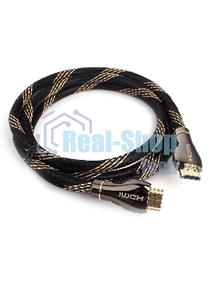 Кабель Cablexpert HDMI CCP-HDMI8К-1.5M, 19M/19M, v2.1, 8К, медь, позол.разъемы, экран, оплетка, 1.5м, черный, пакет