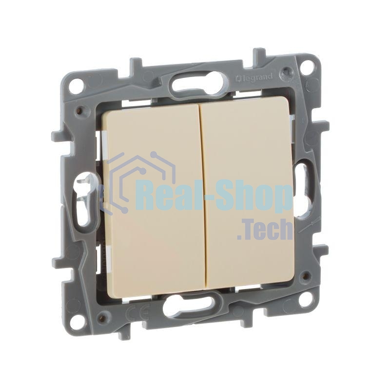 Переключатель 2кл. 10AX, сл.кость ETIKA 